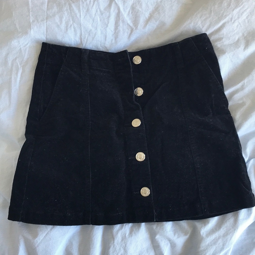 Forever 21 Black Velvet Skirt